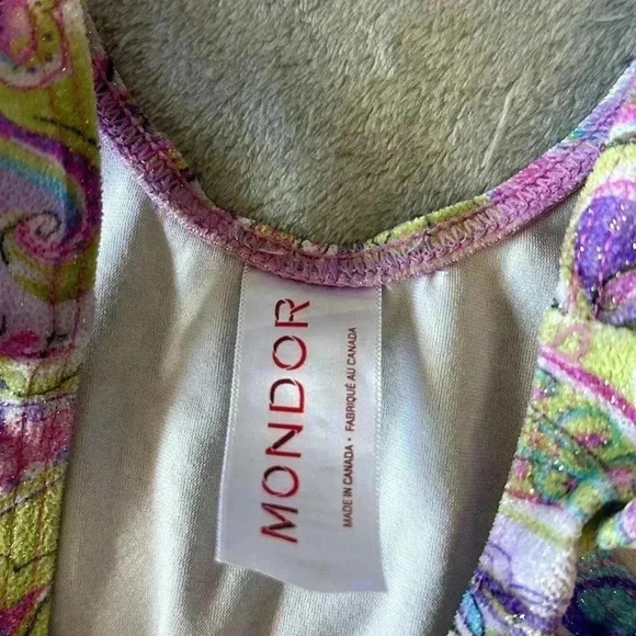 Mondor - Soft sleeveless velour training bodysuit Leotard.  Size 12-14 - Picture 2 of 6